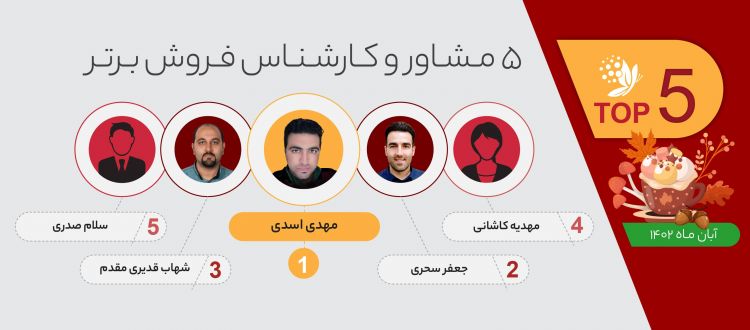 پنج مشاور برتر آبان‌ماه