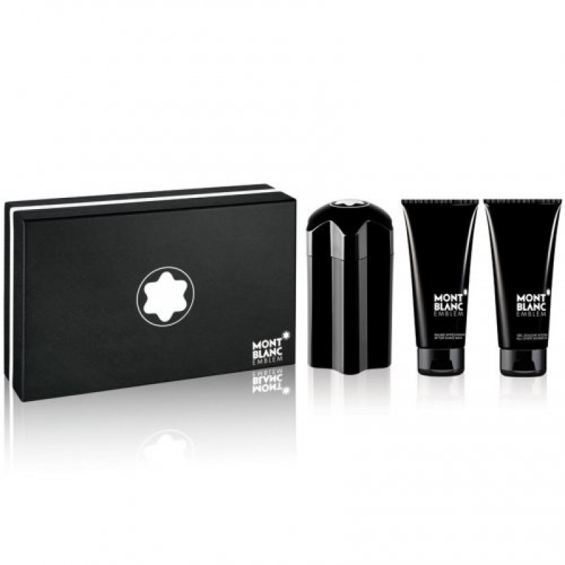 Mont Blanc Emblem Gift Set for men-ست امبلم مونت بلنک مردانه 3 تیکه