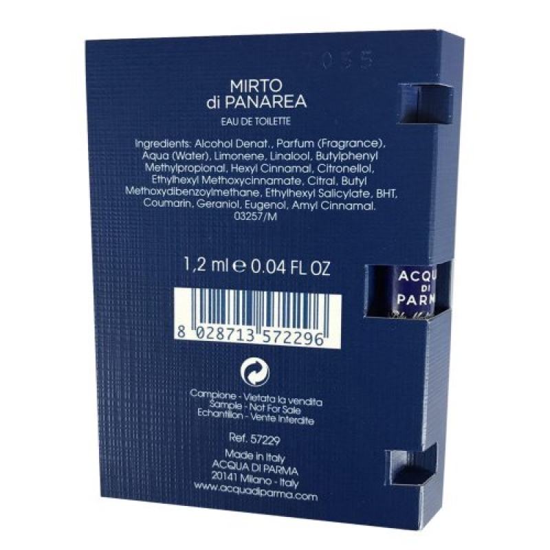 Acqua Di Parma Blue Mediterraneo Mirto di Panarea Sample for men and women-سمپل آکوا دی پارما بلو مدیترانه میرتو دی پاناریه مردانه و زنانه