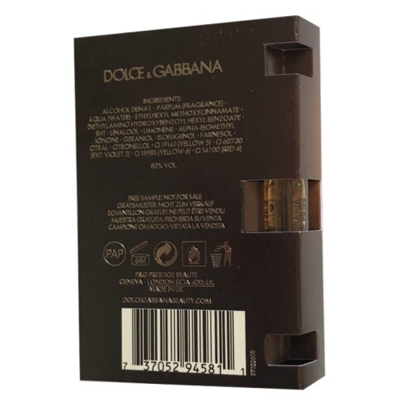 The One Eau de Parfum Dolce & Gabbana Sample for men-سمپل د وان ادو پرفیوم دلچی گابانا مردانه